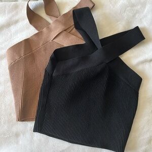 Aritzia Sculpt knit cross over top